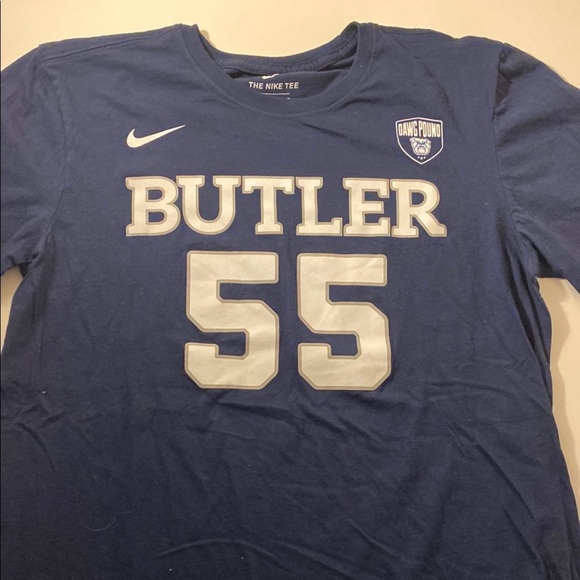 Nike Butler University 55 Dawg Pound Navy Tee - Fight Song on Back - Picture 5 of 5